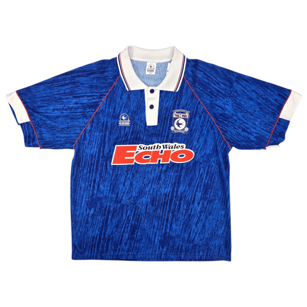 1992-94 Cardiff City Home Shirt Bluebird