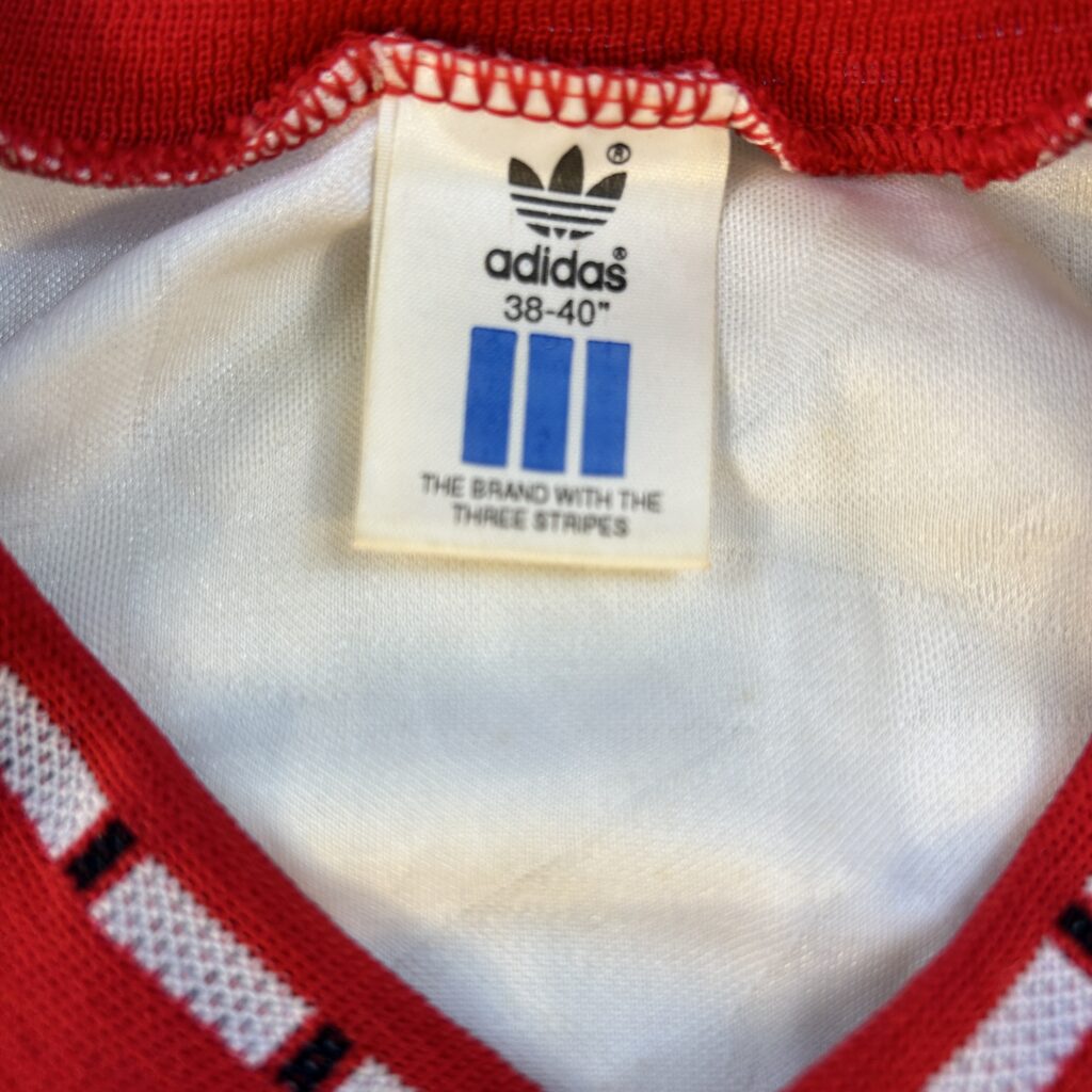 MANCHESTER UNITED 1991 ECWC SHIRT ADIDAS NECK LABEL SIZE MEDIUM