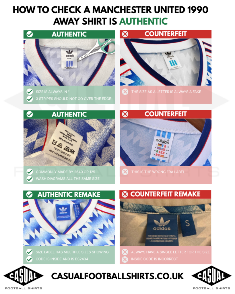 HOW TO CHECK A MANCHESTER UNITED 1990 AWAY SHIRT IS AUTHENTIC