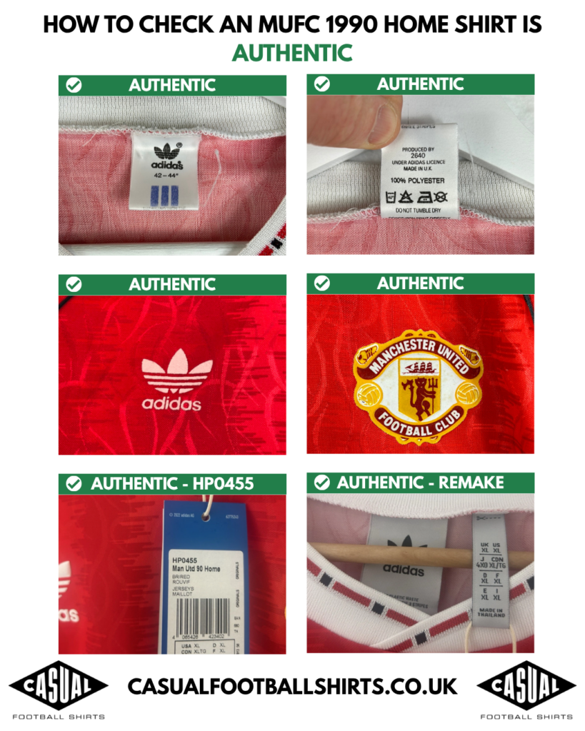 HOW TO CHECK A MANCHESTER UNITED 1990 HOME SHIRT IS AUTHENTIC