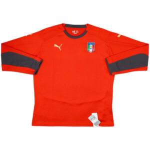 2008-09 Italy Red Goalkeeper Shirt